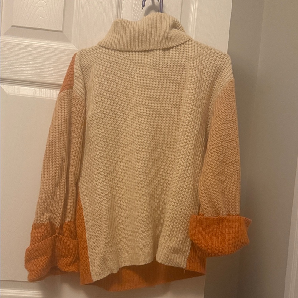 Simplee Apparel Two-Tone Turtleneck Sweater